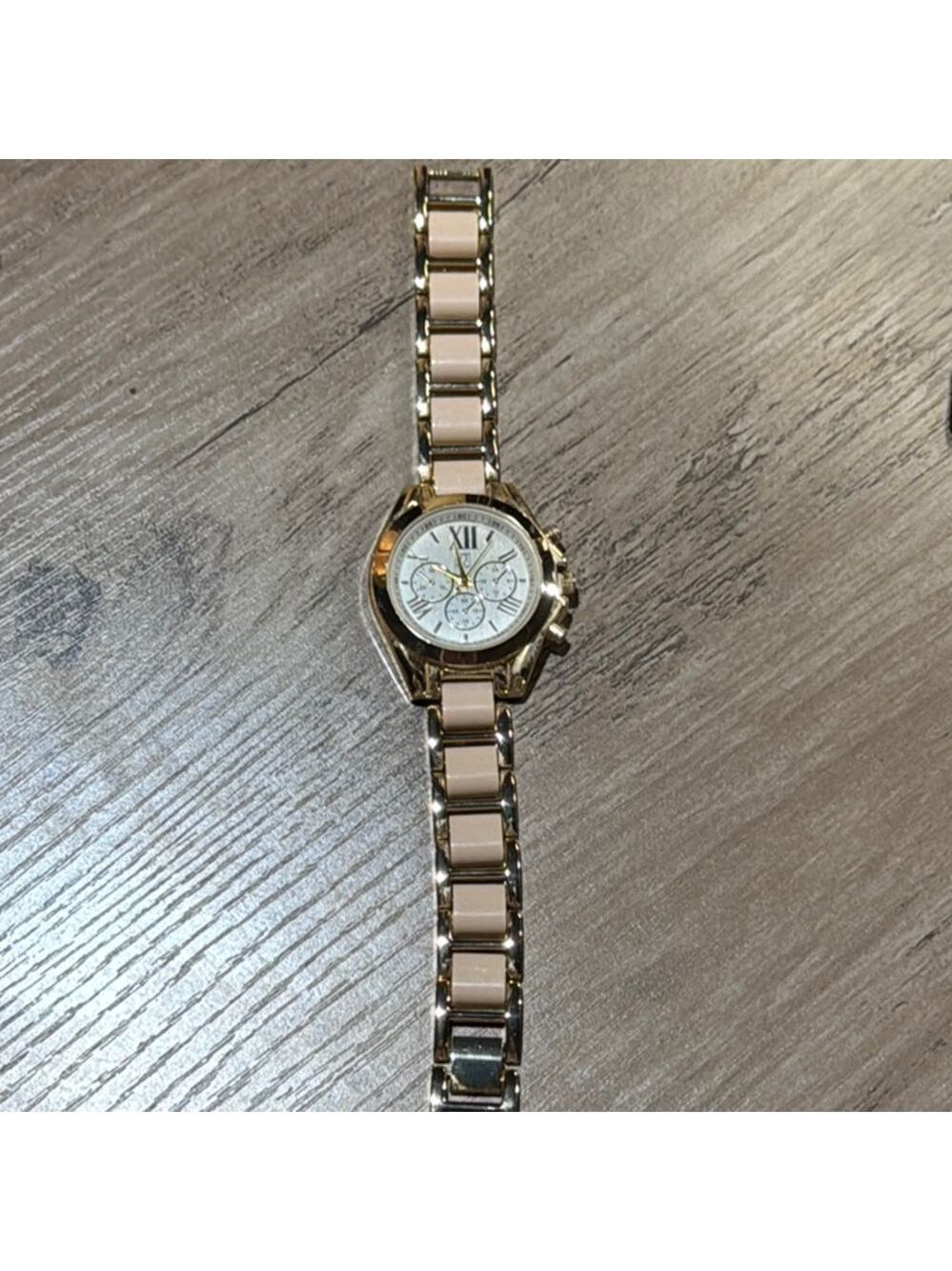 New York & Company Gold Cream Women's Watch